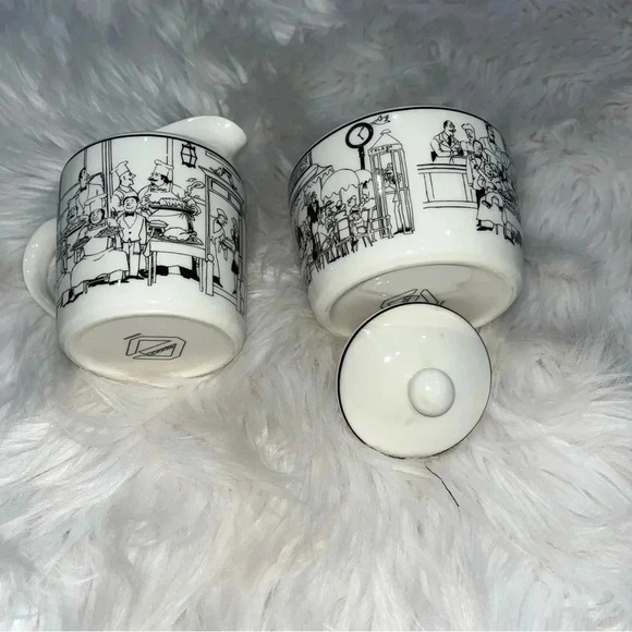 Epoch cream & sugar ceramic containers - Picture 1 of 6